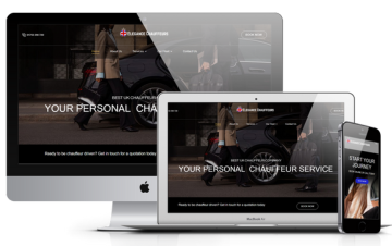mockup design for taxi website